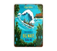 Krouterebs Kona Big Wave Funny Gift for Him Or Her Home Novelty Retro Parlor Cafe Store Mural Metal Tin Signs Wall Decor 8x12 Inch