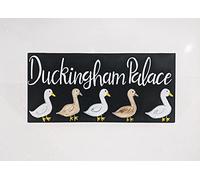 Krouterebs New Duck House Sign Chalkboard Lakehouse Duck Coop Metal Tin Sign Rustic Suitable for Home and Kitchen Bar Man Cave Cafe Garage Wall Decor 12x8 Inch