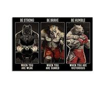 Krouterebs New Pitbull Boxing Be Strong Be Strong Be Humble Boxing Lover Boxingfitness Dog Lovers Pitbull Metal Tin Sign for Home and Kitchen Bar Man Cave Cafe Garage Wall Decor 12x8 Inch