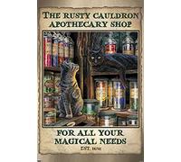 Krouterebs New The Rusty Cauldron Apothecary Shop Metal Tin Sign for Home and Kitchen Bar Man Cave Cafe Garage Wall Decor 12x8 Inch