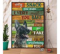 Krouterebs New Tin Sign Belgian Malinois I'll Be Watching You Metal Tin Sign Rustic Wall Decor Suitable for Home and Kitchen Bar Man Cave Cafe Garage Wall Decor Retro Vintage 8x6 Inch