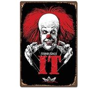 Krouterebs New Tin Sign Classic Horror Film Movie Metal Tin Sign Rustic Wall Decor Suitable for Home and Kitchen Bar Man Cave Cafe Garage Wall Decor Retro Vintage 12x8 Inch