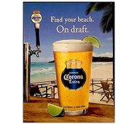 Krouterebs New Tin Sign Corona Find Your Decor Metal Tin Sign Rustic Wall Decor Suitable for Home and Kitchen Bar Man Cave Cafe Garage Wall Decor Retro Vintage 12x8 Inch