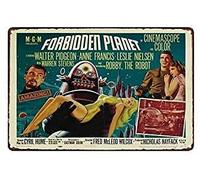 Krouterebs New Tin Sign Forbidden Planet Metal Tin Sign Rustic Wall Decor Suitable for Home and Kitchen Bar Man Cave Cafe Garage Wall Decor Retro Vintage 12x8 Inch