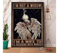 Krouterebs New Tin Sign Im Not A Widow I'm Wife Metal Tin Sign Rustic Wall Decor Suitable for Home and Kitchen Bar Man Cave Cafe Garage Wall Decor Retro Vintage 8x6 Inch