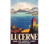 Krouterebs New Tin Sign Lake Lucerne Luzern Switzerland Swiss Alps Metal Tin Sign Rustic Wall Decor Suitable for Home and Kitchen Bar Man Cave Cafe Garage Wall Decor Retro Vintage 12x8 Inch