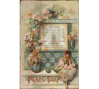 Krouterebs New Tin Sign Pears Soap Metal Tin Sign Rustic Wall Decor Suitable for Home and Kitchen Bar Man Cave Cafe Garage Wall Decor Retro Vintage 12x8 Inch