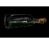 Krouterebs New Tin Sign Shipwreck in a Bottle Ocean Sea Beach Metal Tin Sign Rustic Wall Decor Suitable for Home and Kitchen Bar Man Cave Cafe Garage Wall Decor Retro Vintage 6x8 Inch