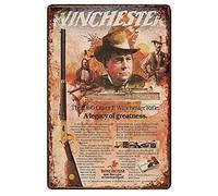 Krouterebs New Tin Sign Winchester Rifle Metal Tin Sign Rustic Wall Decor Suitable for Home and Kitchen Bar Man Cave Cafe Garage Wall Decor Retro Vintage 12x8 Inch