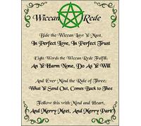Krouterebs New Wiccan Rede Gift for Best Friend Mother's Day Father's Day Birthday Metal Tin Sign Rustic Suitable for Home and Kitchen Bar Man Cave Cafe Garage Wall Decor 12x8 Inch