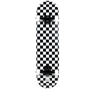 Krown Rookie Checker Skateboard, Black/White, 7.75"