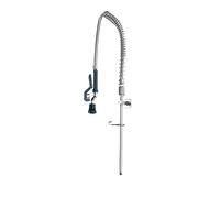 Krowne 17-XXXL Krowne Royal Series Pre-Rinse Assembly, less base, spring action flexible gooseneck, 35"H stainless steel hose with 15" overhang & 1.2 GPM spray head, 44" stainless steel hose with grip