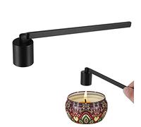 KroY PecoeD Candle Snuffer,Stainless Steel Candle Extinguisher Wick Snuffer Accessory with Long Handle,Candle Snuff Snuffers for Most Candles, Black