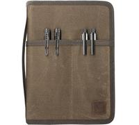 Krozur A5 YKK Zipper Notebook Journal Cover, Classy Waxed Canvas, Olive | For 5.5 x 8.25 LEUCHTTURM Moleskine Journals, Field Journal Zipper Cover, Fit 5 x 8 Legal Pad, Pen Loop, Water Resistant