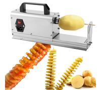KRQDBCZ Electric Tornado Potato Slicer - Spiral Potatoes Cutters - Stainless Steel Vegetables Twisted Cutting Machine, with 3 Type Blades, for Home Commercial Use, Rotate Speed: 200r/min,110V (220v)