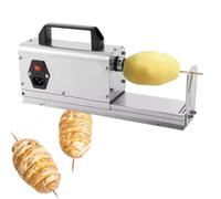KRQDBCZ Potato Slicer, Electric Tornado Potatoes Spiral Cutters, Stainless Steel Twisted Potato Curly Fry Cutters, Spiral French Fries Cucumbers Carrots, Vegetable Spiral Curler,220V (220V)