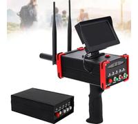 KRQDBCZ Underground Metal Gold Detector Remote Gold and Silver Scanner High-Precision LCD Underground Metal Treasure Hunting Device 16M Depth 100M Range Archaeological Prospecting Machine,Red