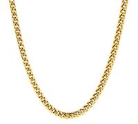 KRRKQH 18k Yellow Italian 3.0mm Link Necklace Gold Chain Necklaces Silver Chains for Men Boys Women Hip-Hop Cool Style Unisex 16"-28"