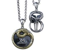 KRRKQH Black Mamba Pendant Basketball Memorial Souvenir Snake Necklace for Men Women,