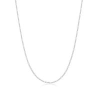 KRRKQH Chain-Figaro Chain Men and Women-Real 925 Sterling Silver Necklace Made in Italy-16-30 Inches Length-Ideal for Everyday Clothing, Special Occasions