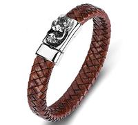 KRRKQH Christmas Charm Bracelet, Men's Bracelets, Engraved Dragon Bracelets, 's Coffee Bracelet, Stainless Steel with Magnetic Clasp, Length 16.5 cm, Couple Gift, Faux,