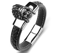 KRRKQH Gift for Men Chain Bracelet, Men's Bangle Scorpion Bracelet Men with Engraving Bracelet Stainless Steel with Magnetic Clasp