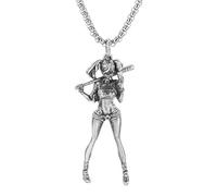 KRRKQH Girl Products Sterling Silver Wings Crystal Pendant Archangel Saint Gabriel Paladin Men and Women Amulet Jewelry - Guardian Necklace For Girls, s