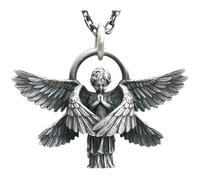 KRRKQH Girl Products Sterling Silver Wings Crystal Pendant Archangel Saint Gabriel Paladin Men and Women Amulet Jewelry - Guardian Necklace For Girls, s