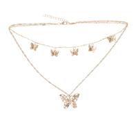 KRRKQH Girls 1pc Irregular Metal Pendant Multi Layer for Women Fashionable Clavicle Chain Jewelry necklace