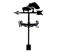 KRRKQH Metal Boar Weather Vane Stainless Steel weathervane Wind Direction Indicator for Iron Roof Garden Outdoor Yard Decoration