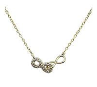 KRRKQH Necklaces,925 Pavé Crystal Infinity Figure Eight Necklace for Women Classic Fashion Wjewelry Accessories-Necklace, 40Cm