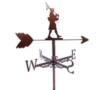 KRRKQH PrimaevalColossus Roof Mount Creative Hunter Weather Vane Wind Direction Indicator with Anti-Rust Coating for Outdoor Metal Bracket