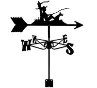 KRRKQH Weather Hunter and hound Metal vane Stainless Steel Wind Direction Indicator weathervane for Garden Patio Yard Ornament Decoration Weathercock Measuring Tool