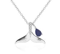 KRRKQH women's pendants with natural crystal ocean mermaid tail necklace - versatile and elegant
