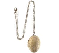 KRRKQH women's Religious Photo Antique Pocket Choker Souvenir Jewelry Vintage Locket Pendant Chain Collarless necklace