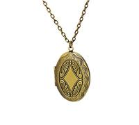 KRRKQH women's Religious Photo Antique Pocket Choker Souvenir Jewelry Vintage Locket Pendant Chain Collarless necklace