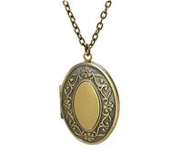KRRKQH women's Religious Photo Antique Pocket Choker Souvenir Jewelry Vintage Locket Pendant Chain Collarless necklace