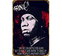 KRS One Music Poster Retro Metal Tin Vintage Sign 12 X 8 Inch Bar Club Man Cave Room Wall Decor