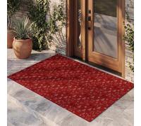 KRSAZCM Snowflakes Christmas Trees Stars Door Mats Indoor 50 X 80 Cm, Retro Christmas Machine Washable Inside Door Mat, Brick Palm Absorbent Entrance Rug, Anti-Slip Floor Mats For Front Rear Doors