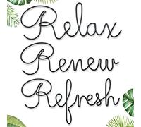 KRSHEMDE Bathroom Wall Decor Relax Renew Refresh Metal Sign Black Bathroom Decor Wall Art Metal Letter Sign Decor Bathroom Metal Art Wall Decor Black Metal Wall Decor for Home Decoration