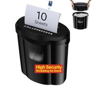 KRT Electric Shredder for Home Use, 10 Sheets, Cross Cut, 5 Gallon, Shredder, Credit Cards and Staples, Safety Lock and Fail-Proof