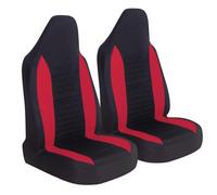 KRTHNI 2PCS Breathable Car Seat Covers Front, for Fiat Panda 2000-2018 2019 2020 2021 2022 2023 2024, Bucket One-Piece Auto Front Seat Protectors Airbag Compatible, Car Seat Accessories,D-Red