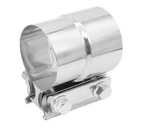 Krtopo 2.0 Inch Exhaust Clamp - Stainless Steel Butt Lap Joint Band Clamp Sleeve Coupler 2.0"-2.12” 51MM-54MM Universal for Muffler Pipe Catalytic Converters Turbo Tail Pipe Reducer Exhaust Systems