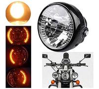 Krtopo 35W Motorcycle Headlight With Turn Signal Universal 7Inch Halogen Front Light