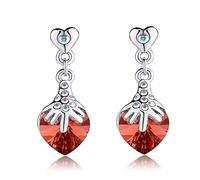 KRUCKEL I love you forever earrings made with Austrian Crystals-7031012