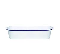 KRÜGER 147/32B Karl Husum 32 cm Bread and Cake Tin Steel White with Blue Edge 32 x 12 x 7 cm