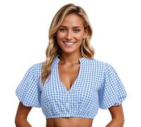 Krüger Dirndl, Dirndl Blouse, Women's Wing Blouse, Oktoberfest Women's Dirndl Dress, Short Sleeve Beer Dress, Stage Costume, Tank Top, Bavarian V-Neck