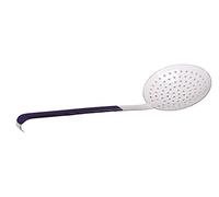 KRÜGER Slotted Spoon, Alloy Steel, White with Blue Trim, 36,5 x 12 x 0,2 cm