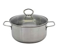 Krüger Stewing Pan " Manhattan " 20cm Stainless Saucepan Glass Lid,Also
