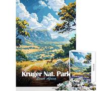 Kruger National Park, South Africa Jigsaw Puzzles for Adults1000 Piece Strengthen Mental Endurance And Stamina Calm Stress Free Playtime (38X26cm)